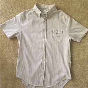 Club Monaco Short Sleeve Shirt Stripe - Medium